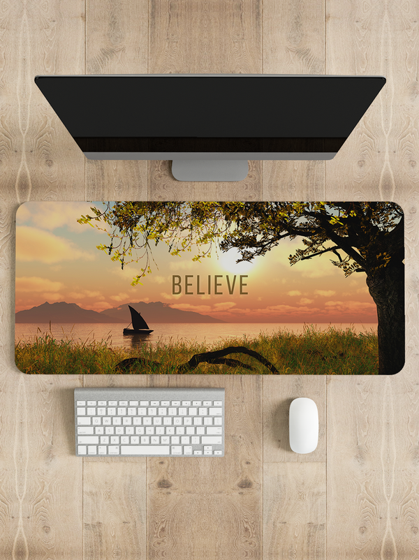 Believe Beautiful Landscape Desk Mat | Desk Pad | Mouse Pad
