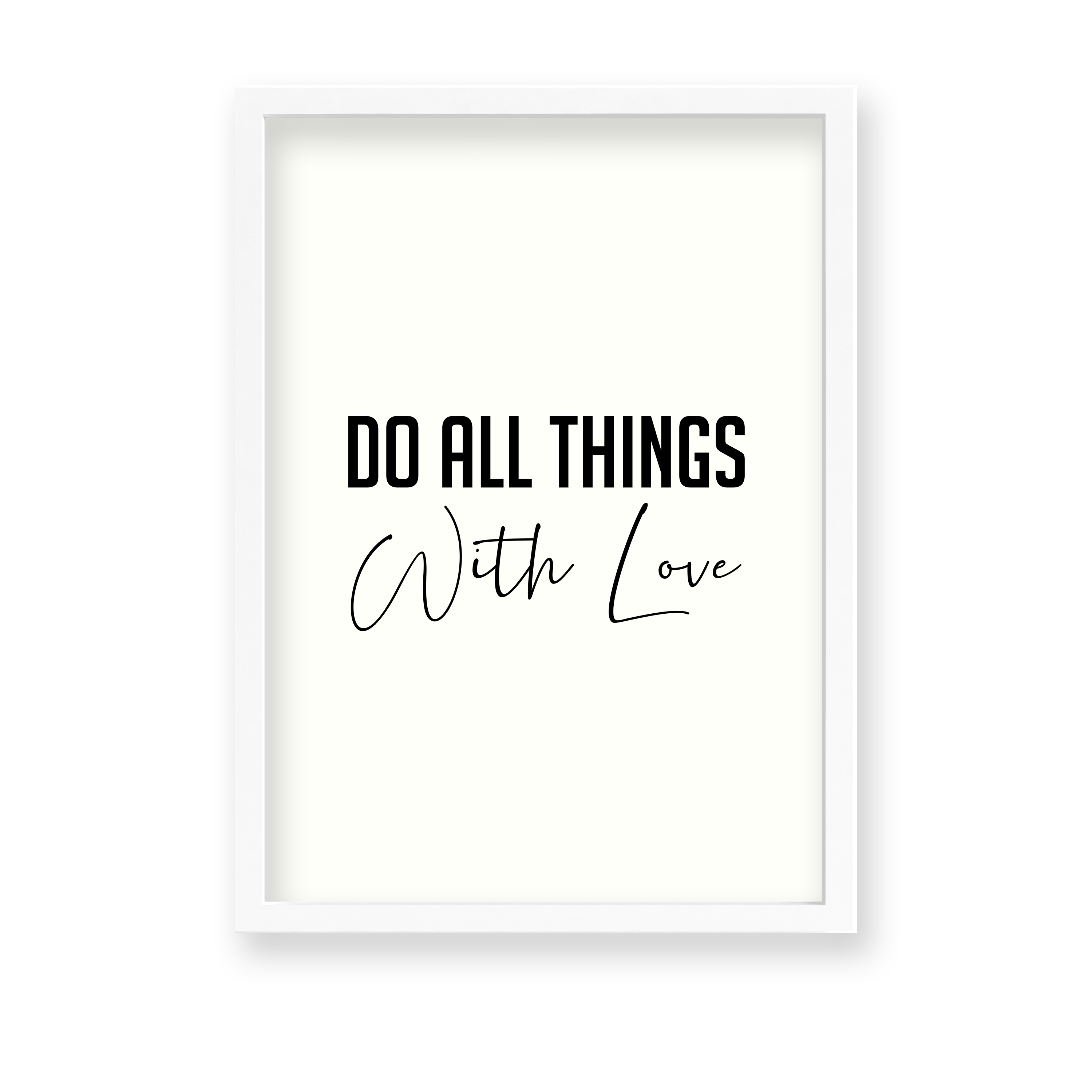 Do all things with love Quote Wall Art