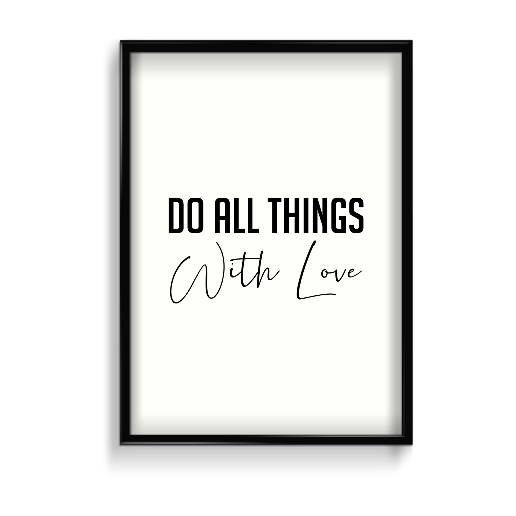 Do all things with love Quote Wall Art