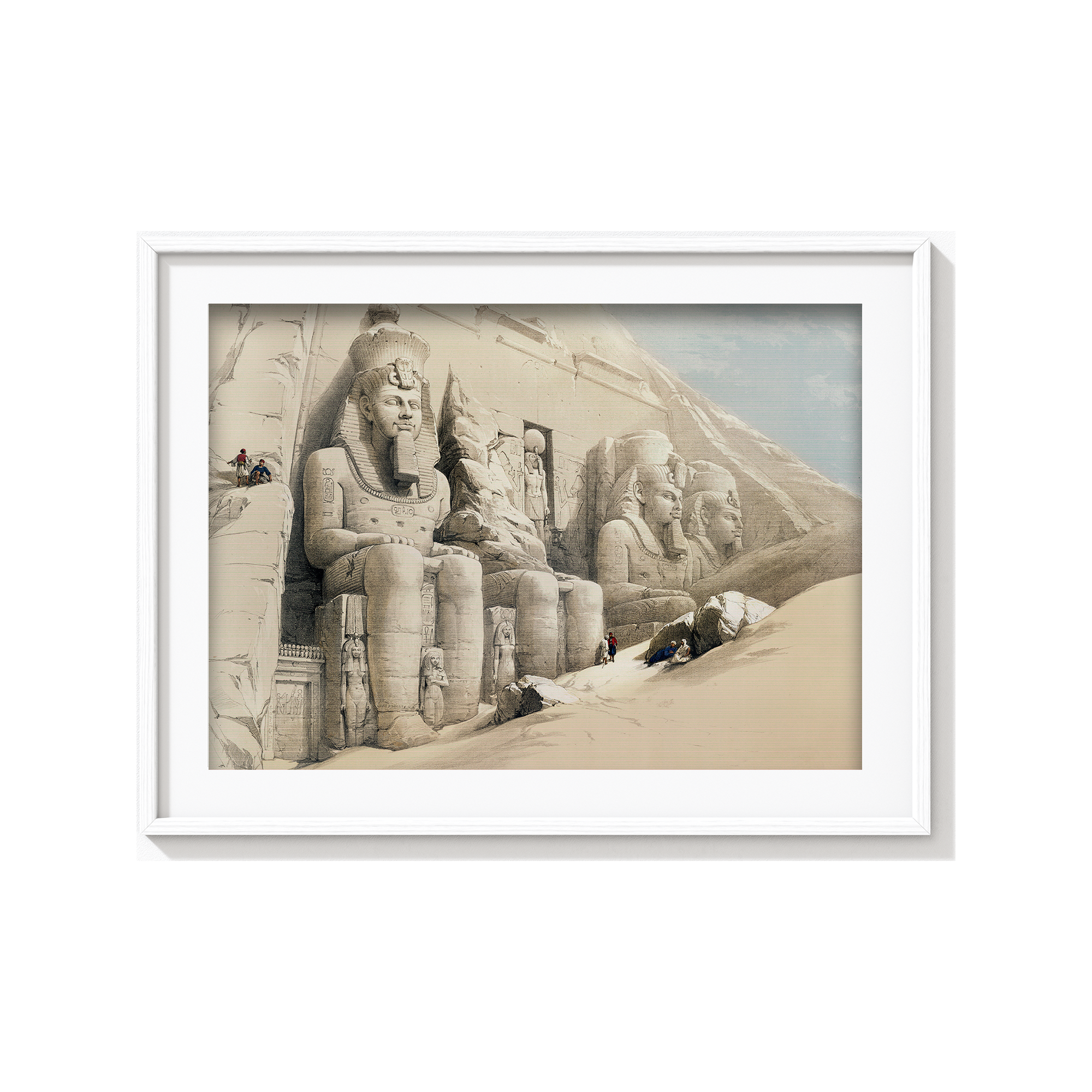 The Great Temple of Aboo Simble Nubia illustration by David Roberts (1796–1864) Landscape Art
