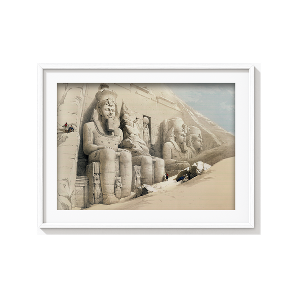 The Great Temple of Aboo Simble Nubia illustration by David Roberts (1796–1864) Landscape Art