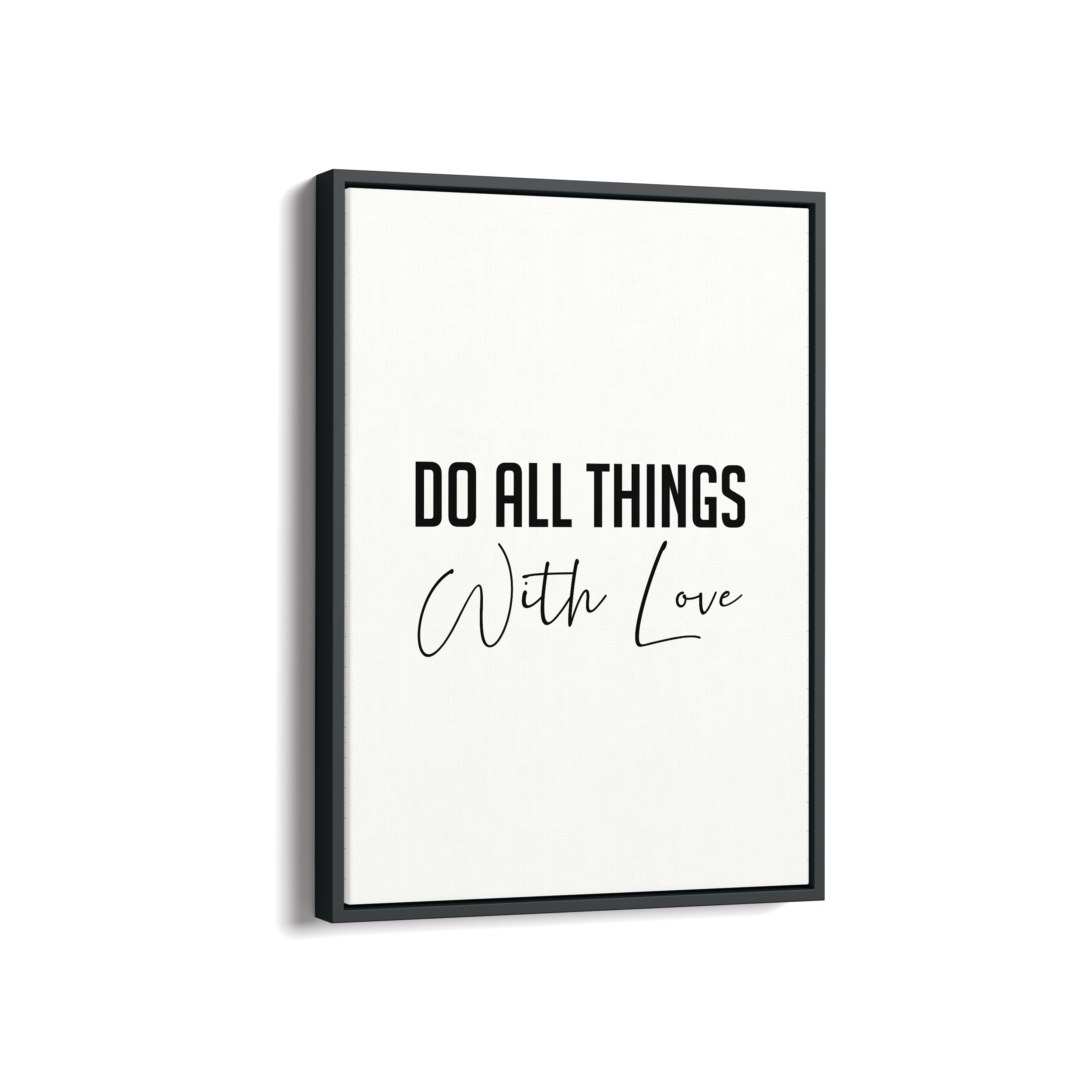Do all things with love Quote Wall Art