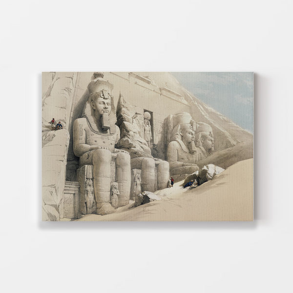 The Great Temple of Aboo Simble Nubia illustration by David Roberts (1796–1864) Landscape Art