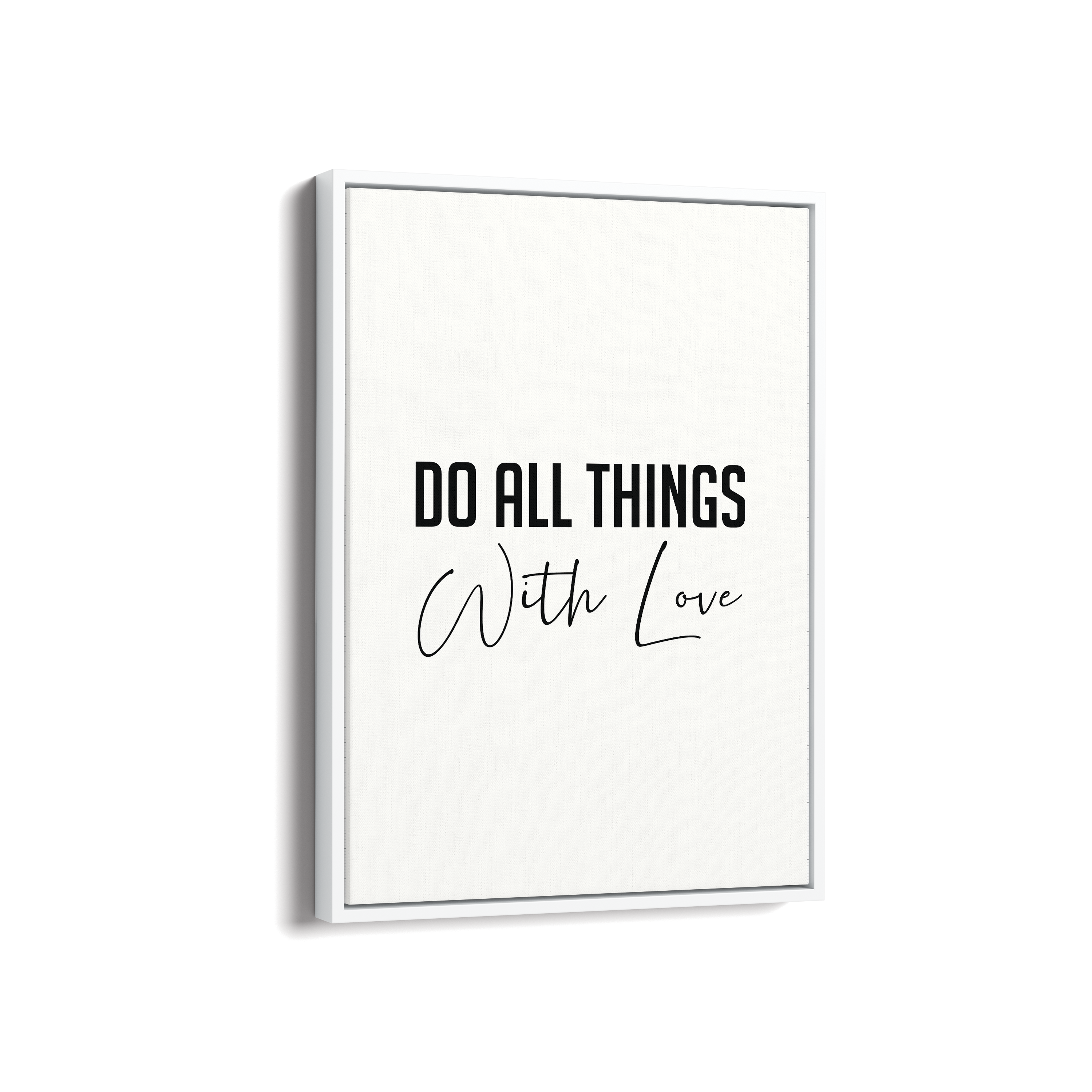 Do all things with love Quote Wall Art