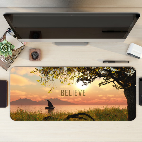 Believe Beautiful Landscape Desk Mat | Desk Pad | Mouse Pad