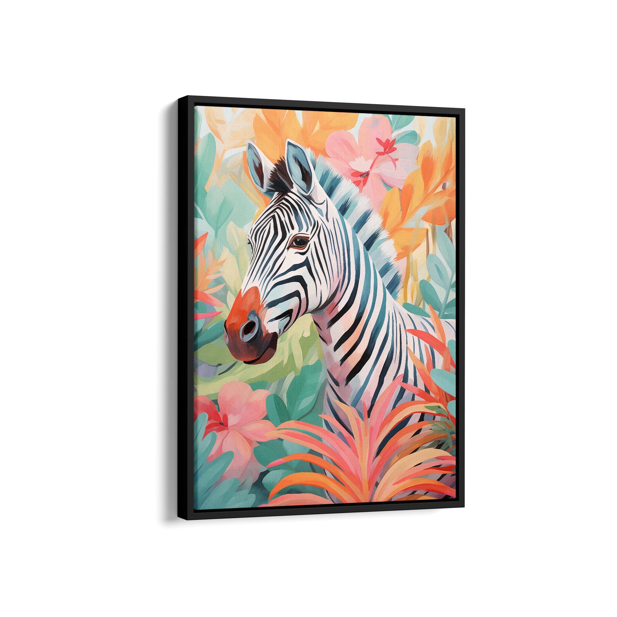 Zebra in Bloom Wall Art