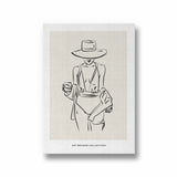 A girl with class Modern Line Wall Art