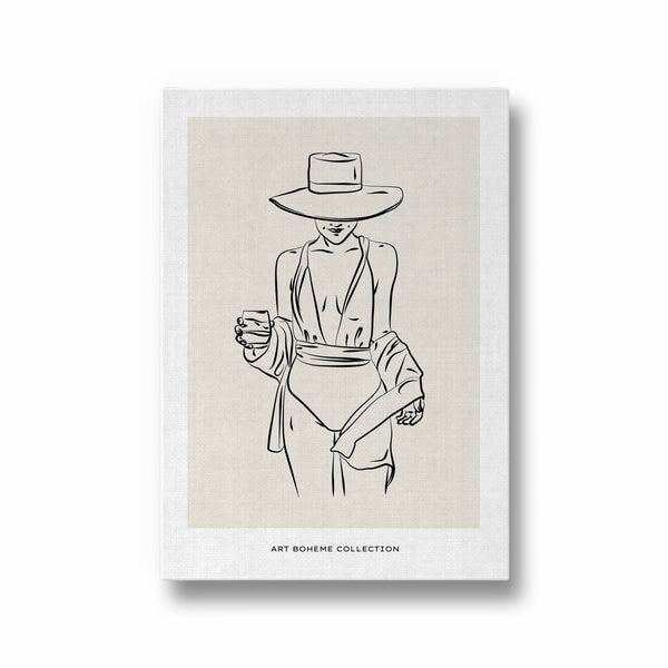 A girl with class Modern Line Wall Art