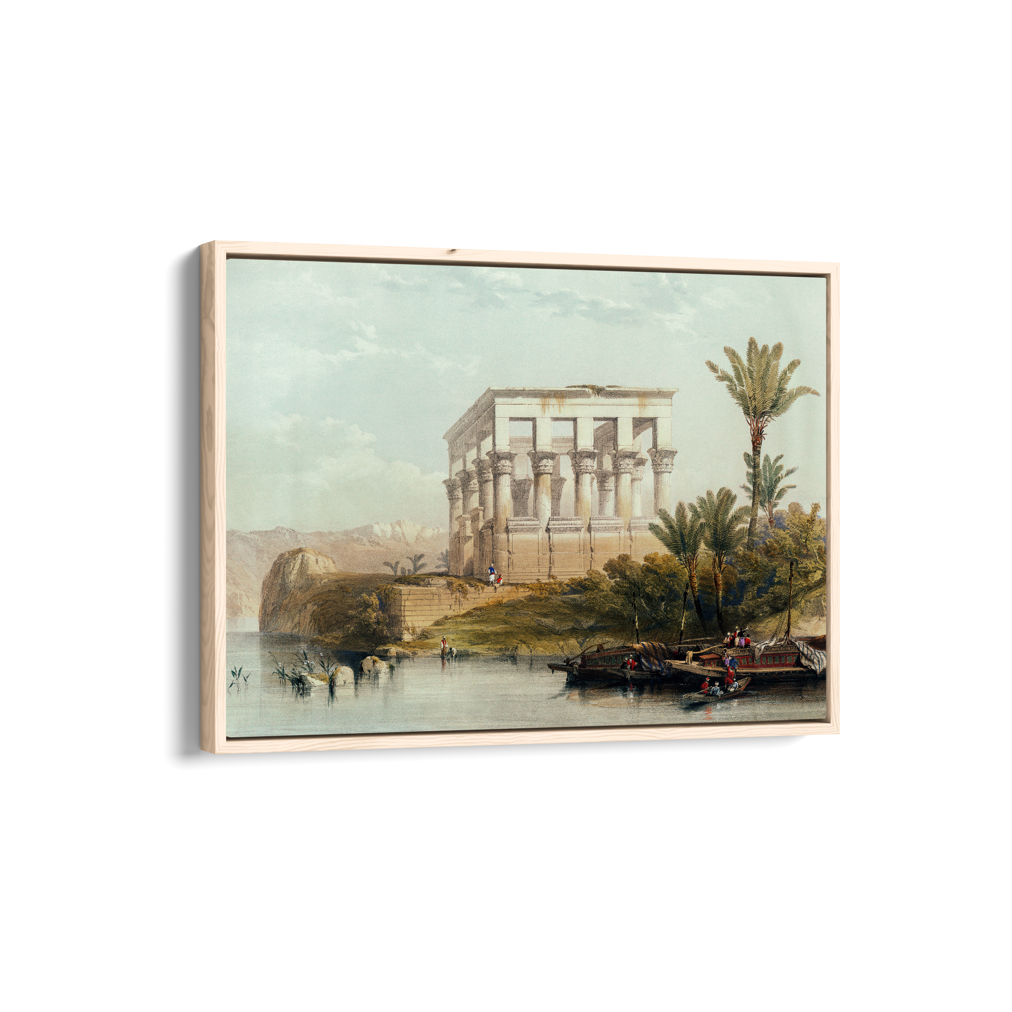 The hypaethral temple at Philae called the Bed of Pharaoh illustration by David Roberts (1796–1864) Landscape Art