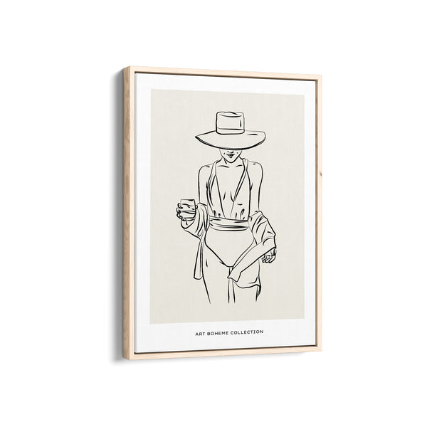 A girl with class Modern Line Wall Art