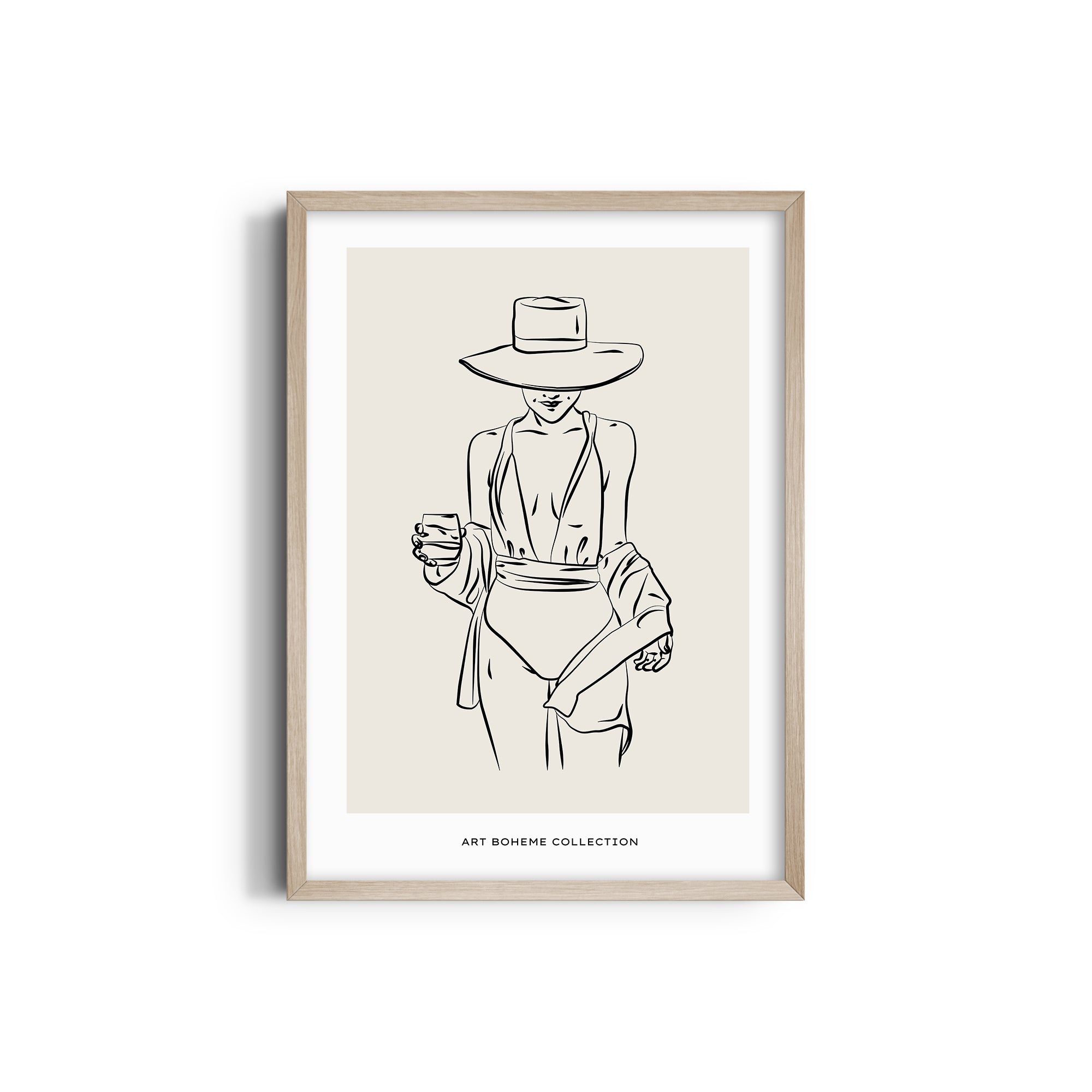 A girl with class Modern Line Wall Art