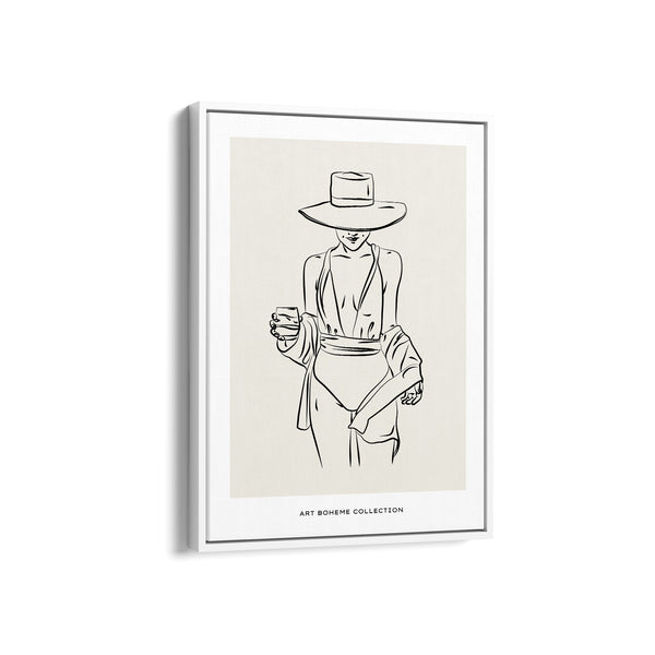 A girl with class Modern Line Wall Art