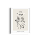 A girl with class Modern Line Wall Art