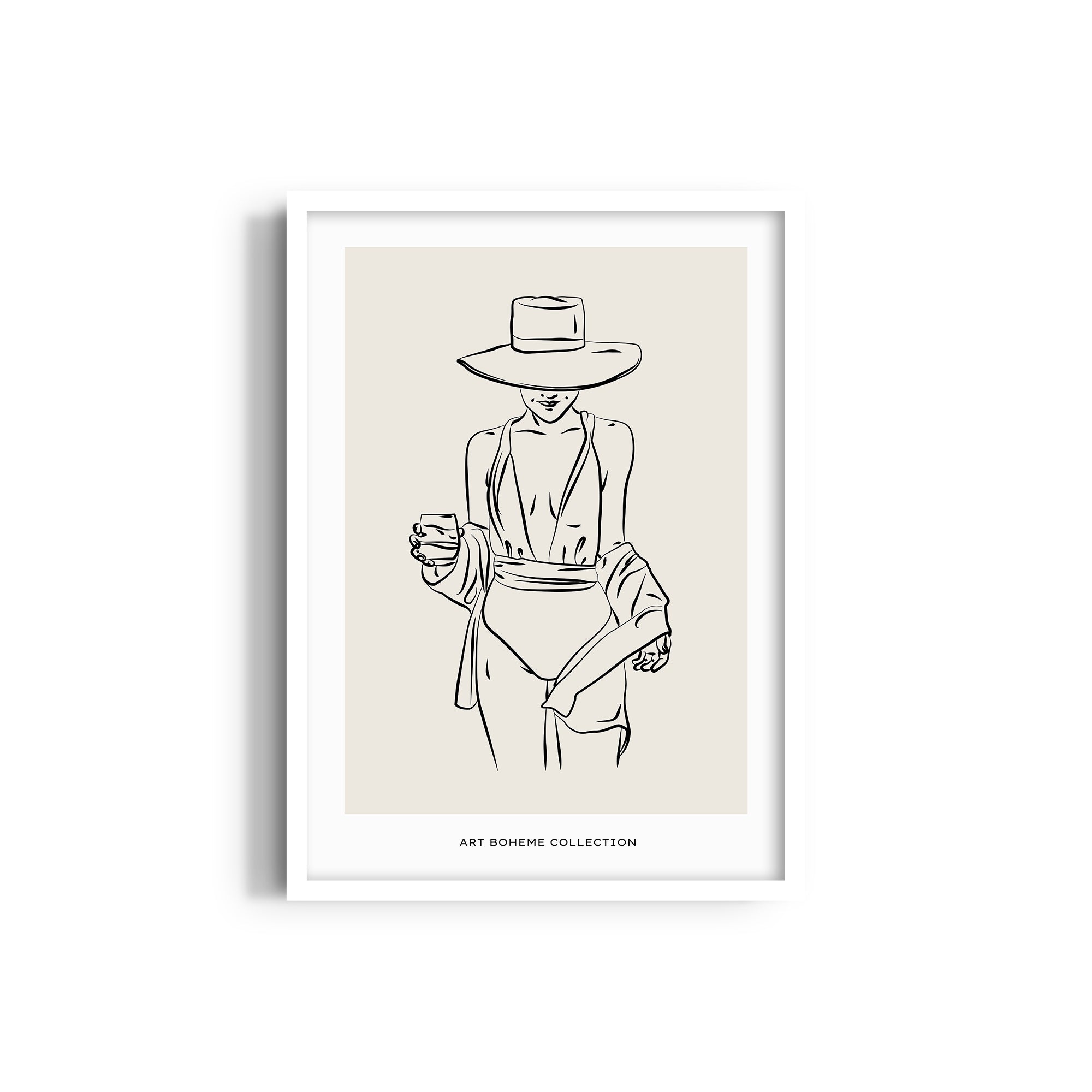 A girl with class Modern Line Wall Art