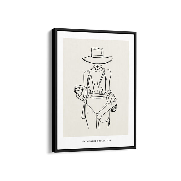 A girl with class Modern Line Wall Art