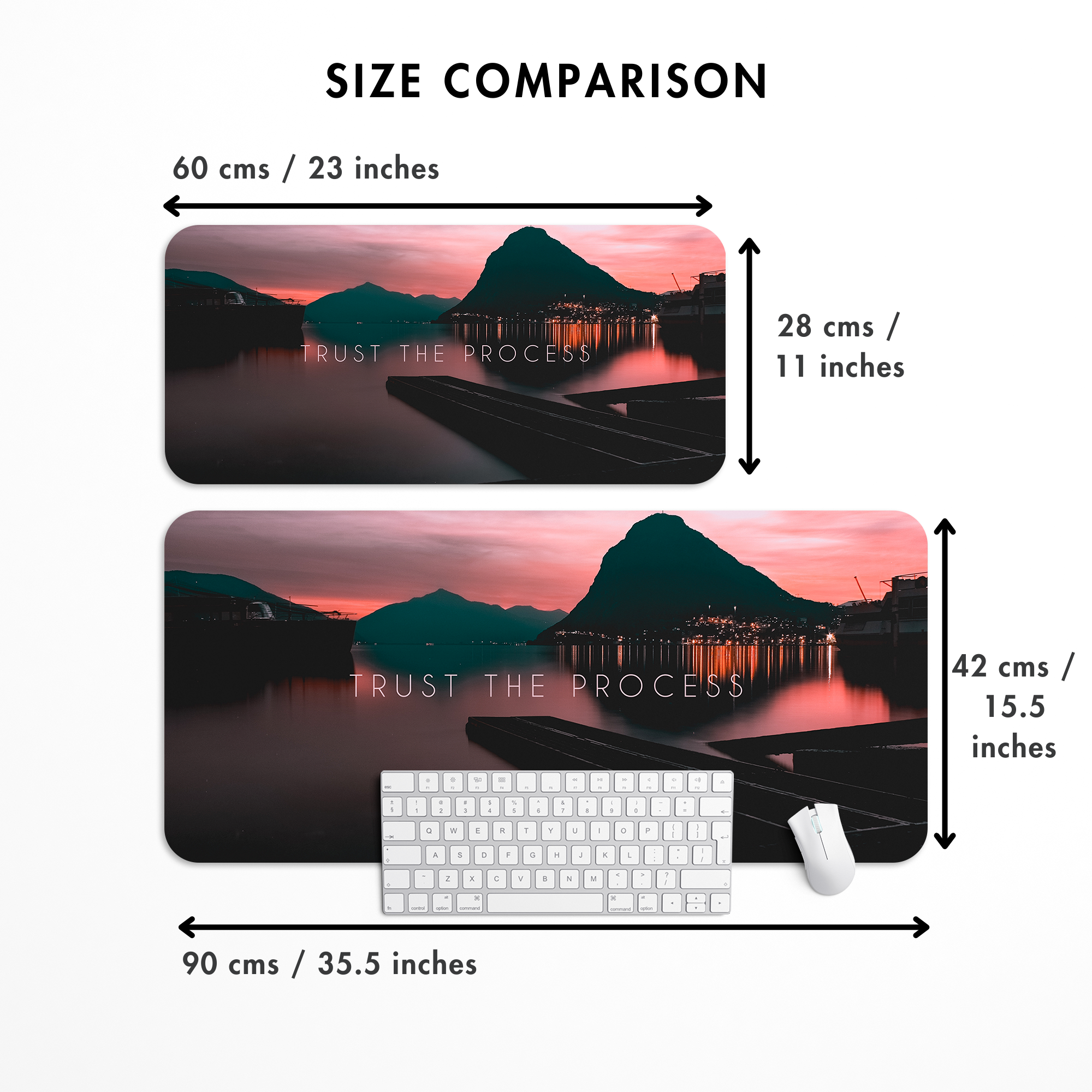 Trust the process Landscape Desk Mat | Desk Pad | Mouse Pad