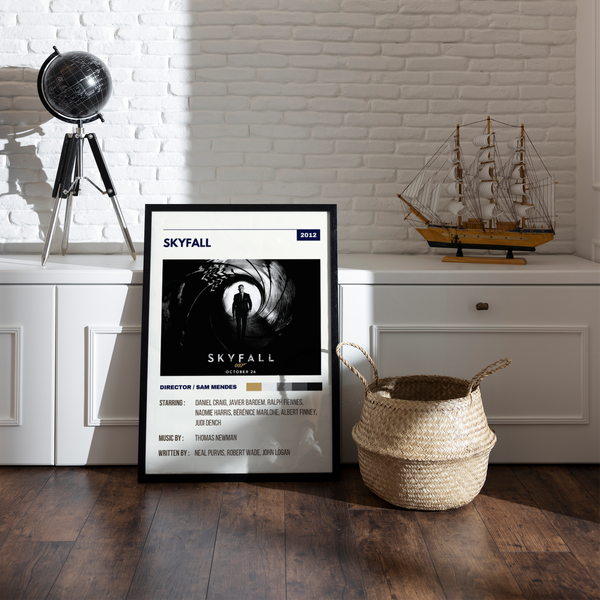 Skyfall James Bond Retro Wall Art