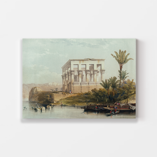 The hypaethral temple at Philae called the Bed of Pharaoh illustration by David Roberts (1796–1864) Landscape Art