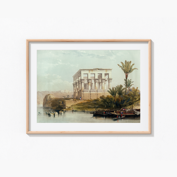 The hypaethral temple at Philae called the Bed of Pharaoh illustration by David Roberts (1796–1864) Landscape Art