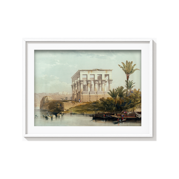 The hypaethral temple at Philae called the Bed of Pharaoh illustration by David Roberts (1796–1864) Landscape Art