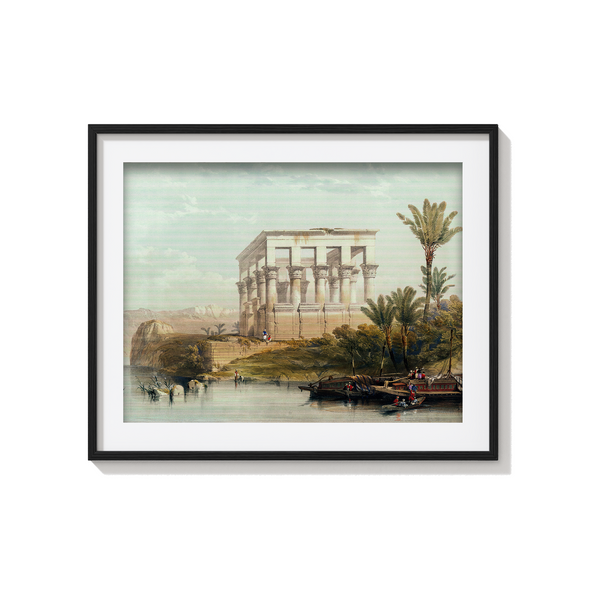 The hypaethral temple at Philae called the Bed of Pharaoh illustration by David Roberts (1796–1864) Landscape Art