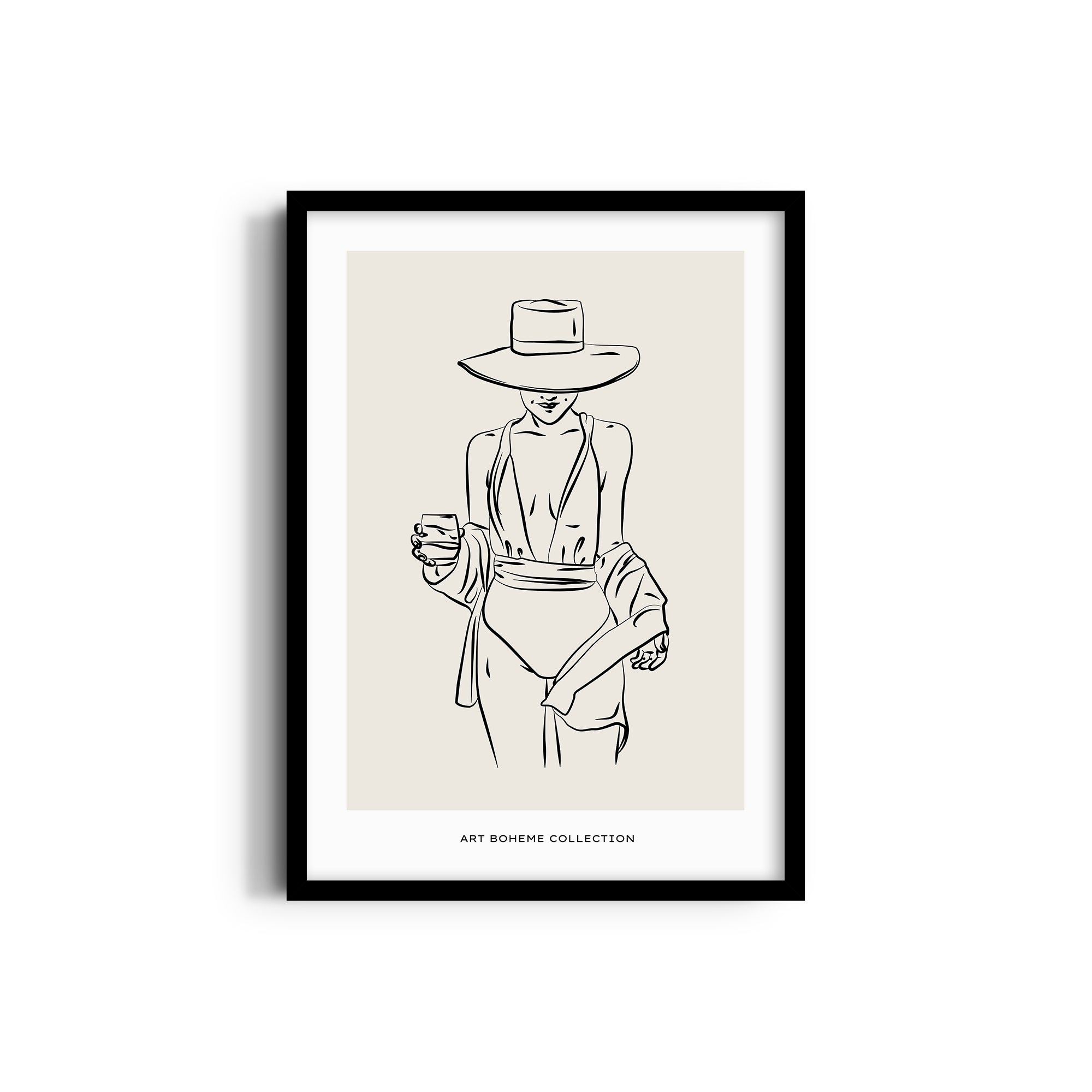 A girl with class Modern Line Wall Art