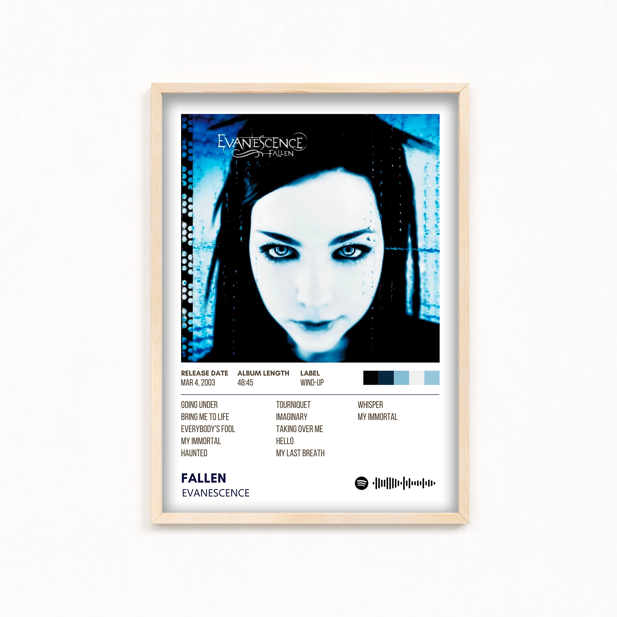 Fallen by Evanescence Album Poster