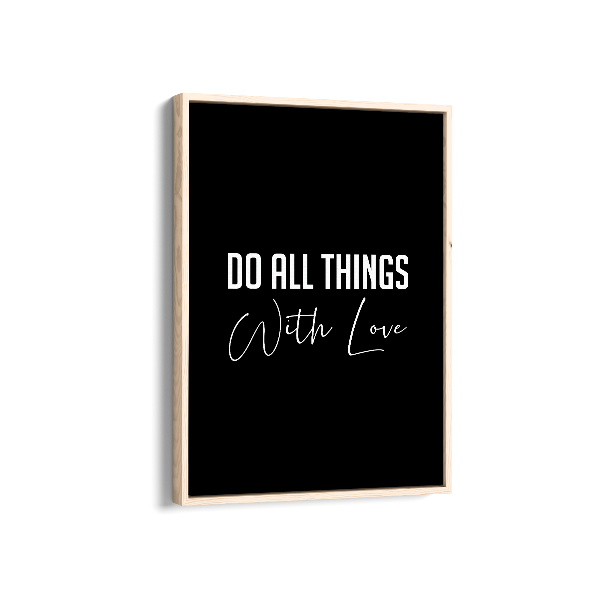 Do all things with love Quote Wall Art