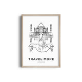 Taj Mahal Modern Line Wall Art
