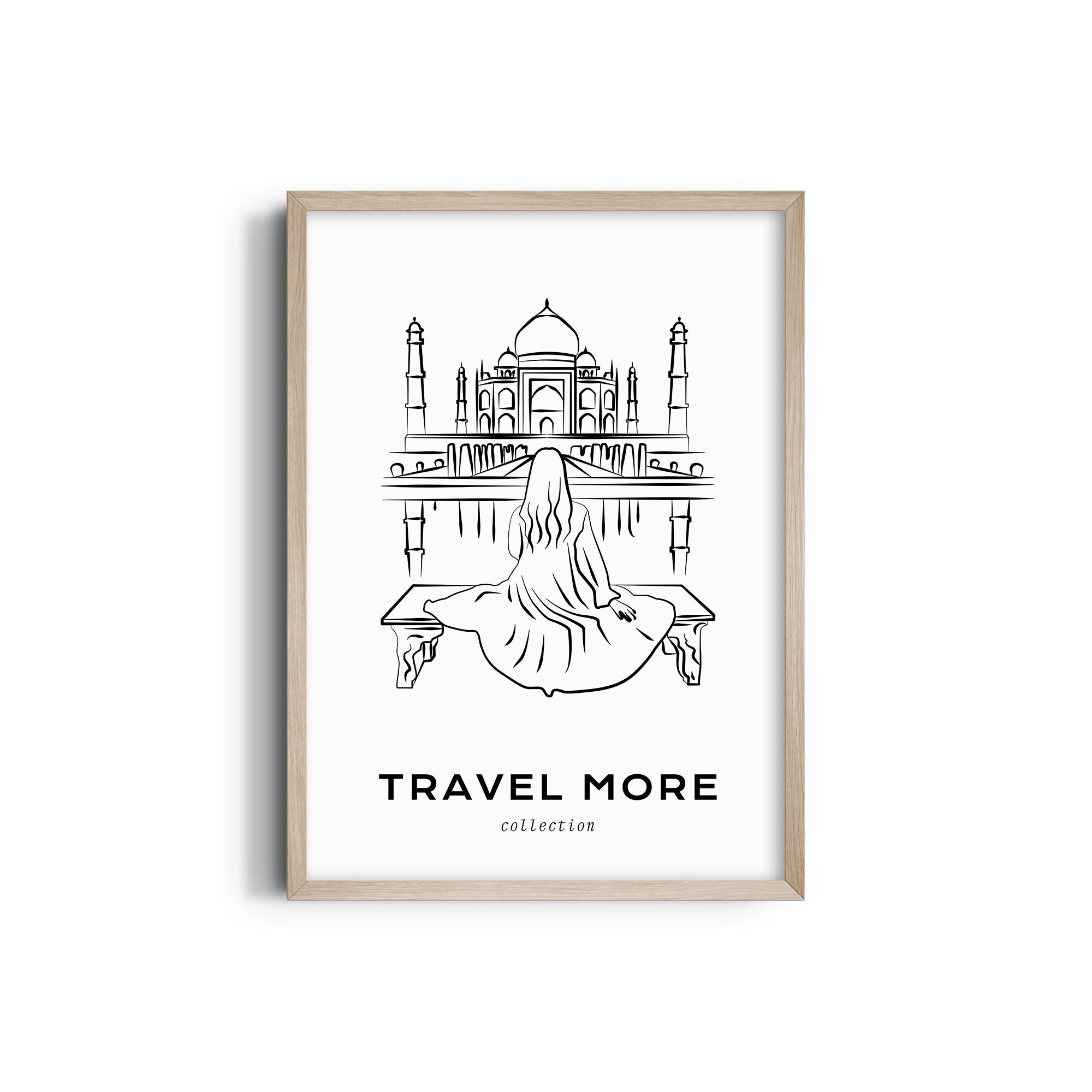 Taj Mahal Modern Line Wall Art