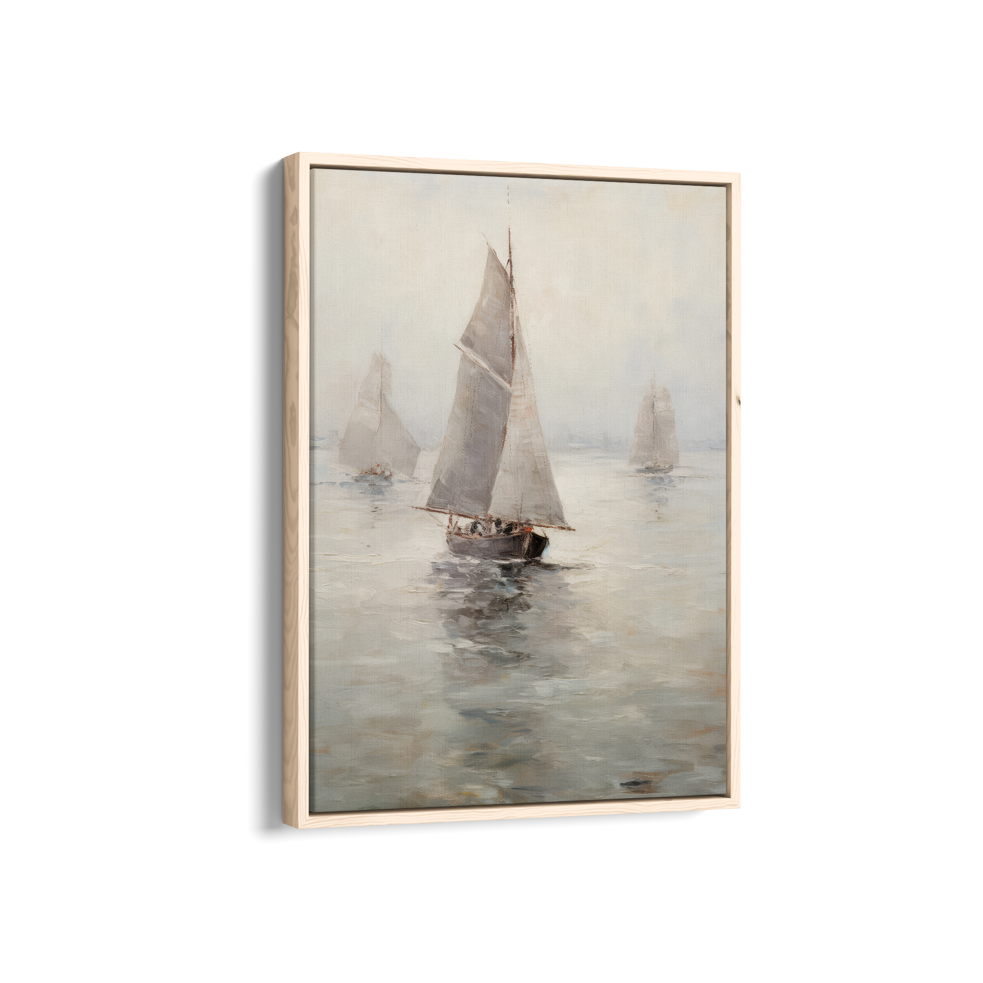 Vessels Adrift on Calm Seas Wall Art