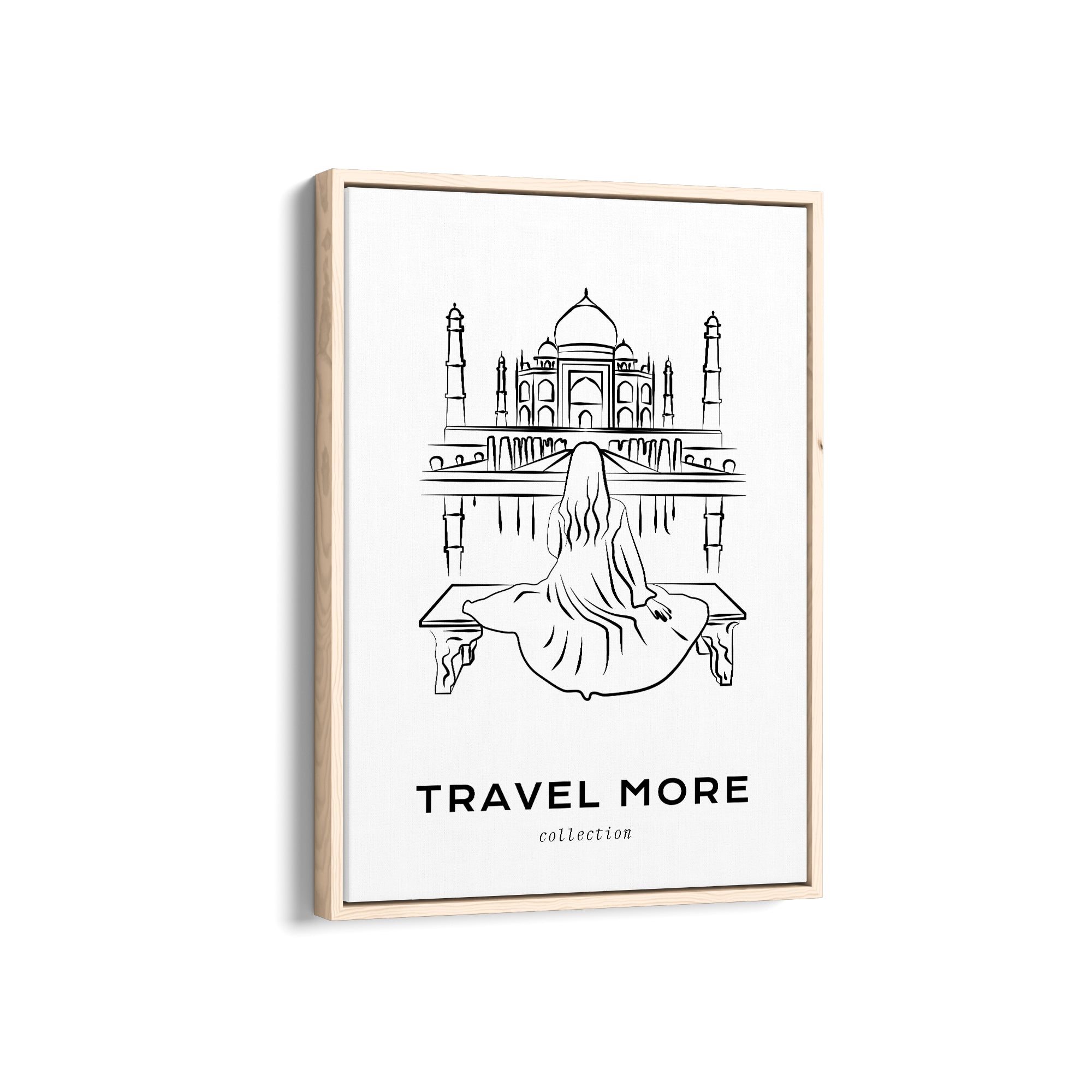 Taj Mahal Modern Line Wall Art