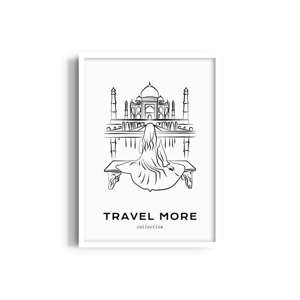 Taj Mahal Modern Line Wall Art