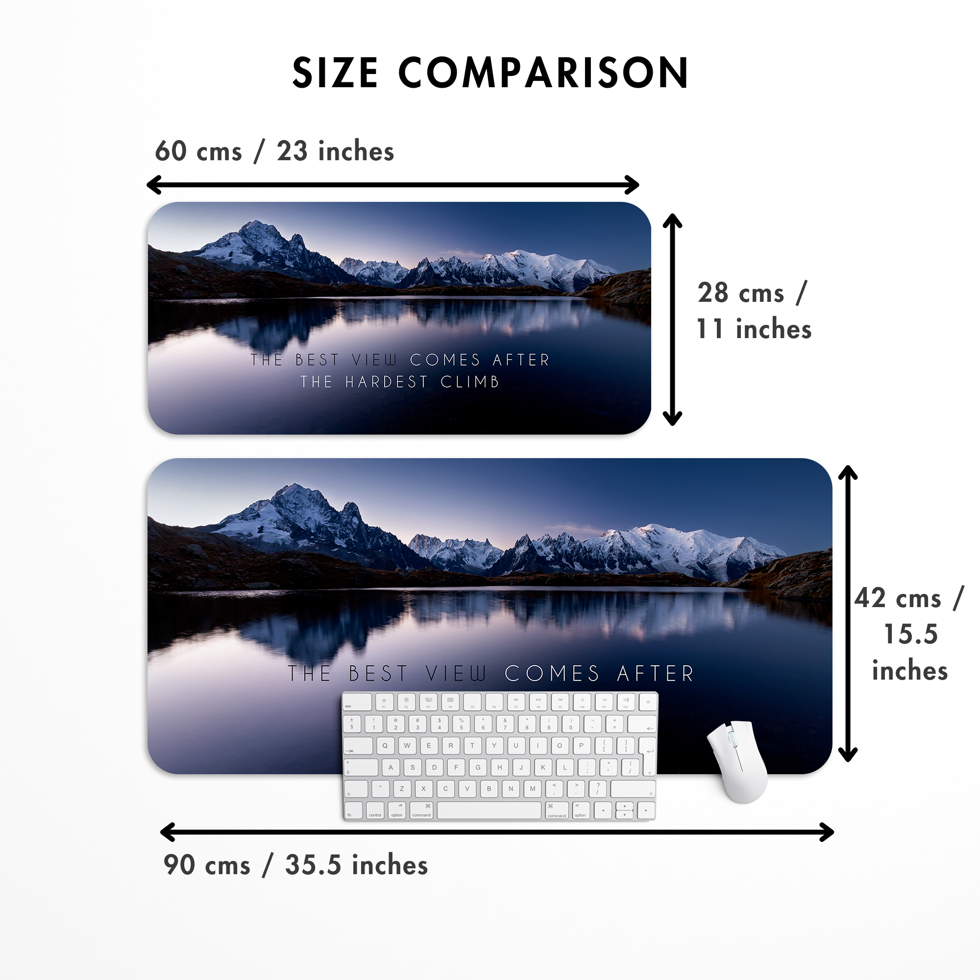 The best view comes after the hardest climb Landscape Desk Mat | Desk Pad | Mouse Pad