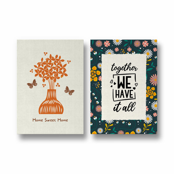 Home sweet home and together we have it all Set of 2 home Posters