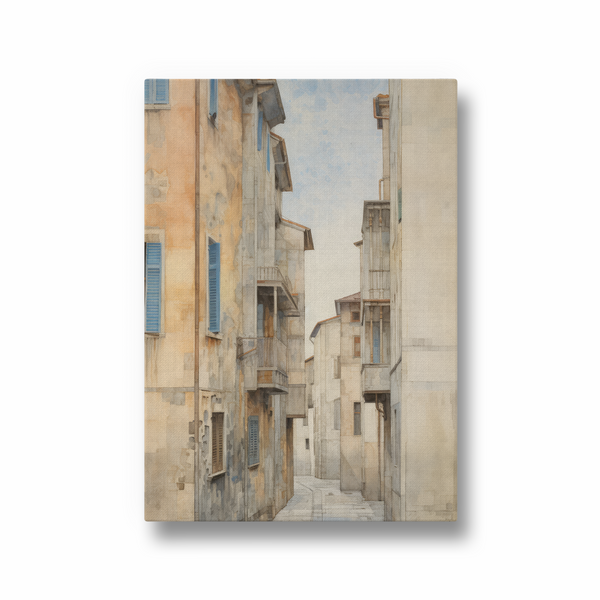 Charming Cobblestone Alley Wall Art