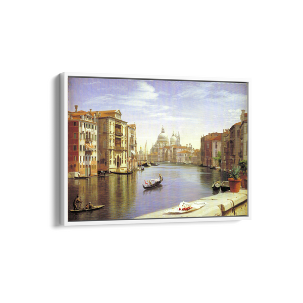 View of the Grand Canal, Venice.In the Background S. Maria della Salute by P. C. Skovgaard Landscape Art