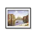 View of the Grand Canal, Venice.In the Background S. Maria della Salute by P. C. Skovgaard Landscape Art