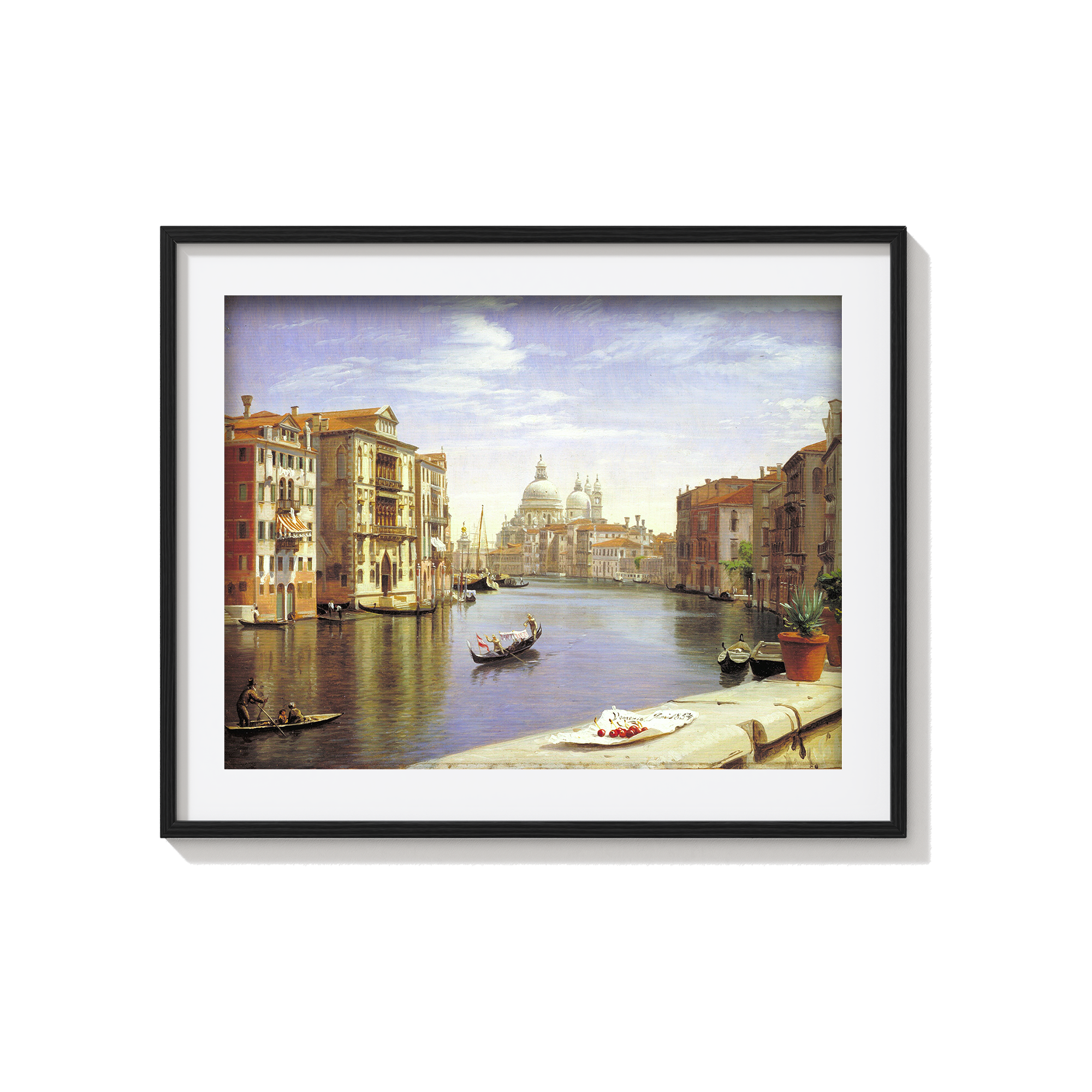 View of the Grand Canal, Venice.In the Background S. Maria della Salute by P. C. Skovgaard Landscape Art
