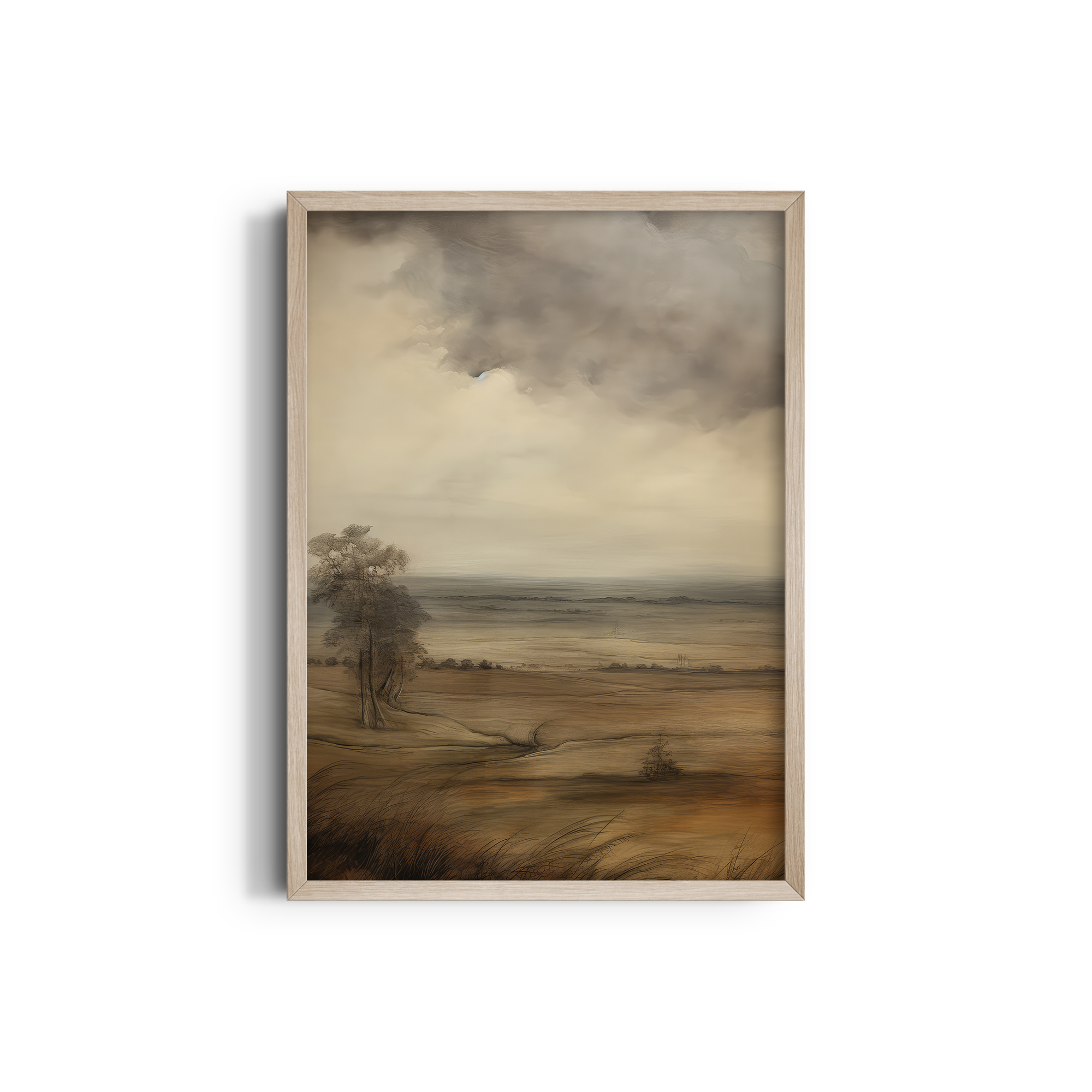 A Tree's Stoic Dance with the Wind Wall Art