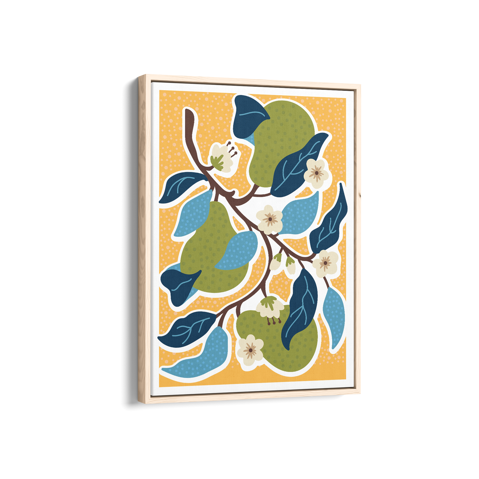 Luminous Pear Elegance Aesthetic Wall Art