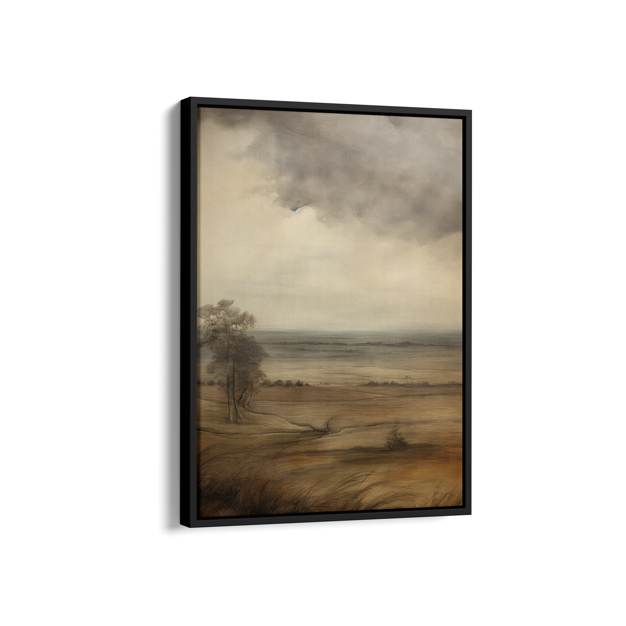 A Tree's Stoic Dance with the Wind Wall Art