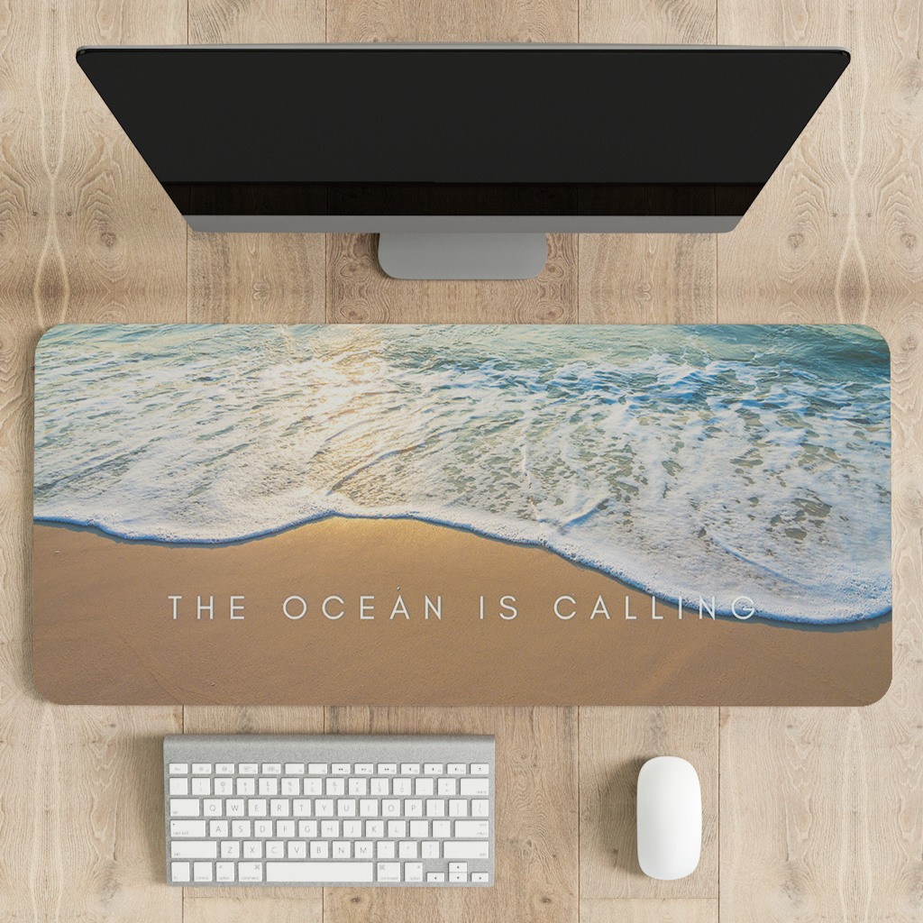 The ocean is calling Beach Desk Mat | Desk Pad | Mouse Pad
