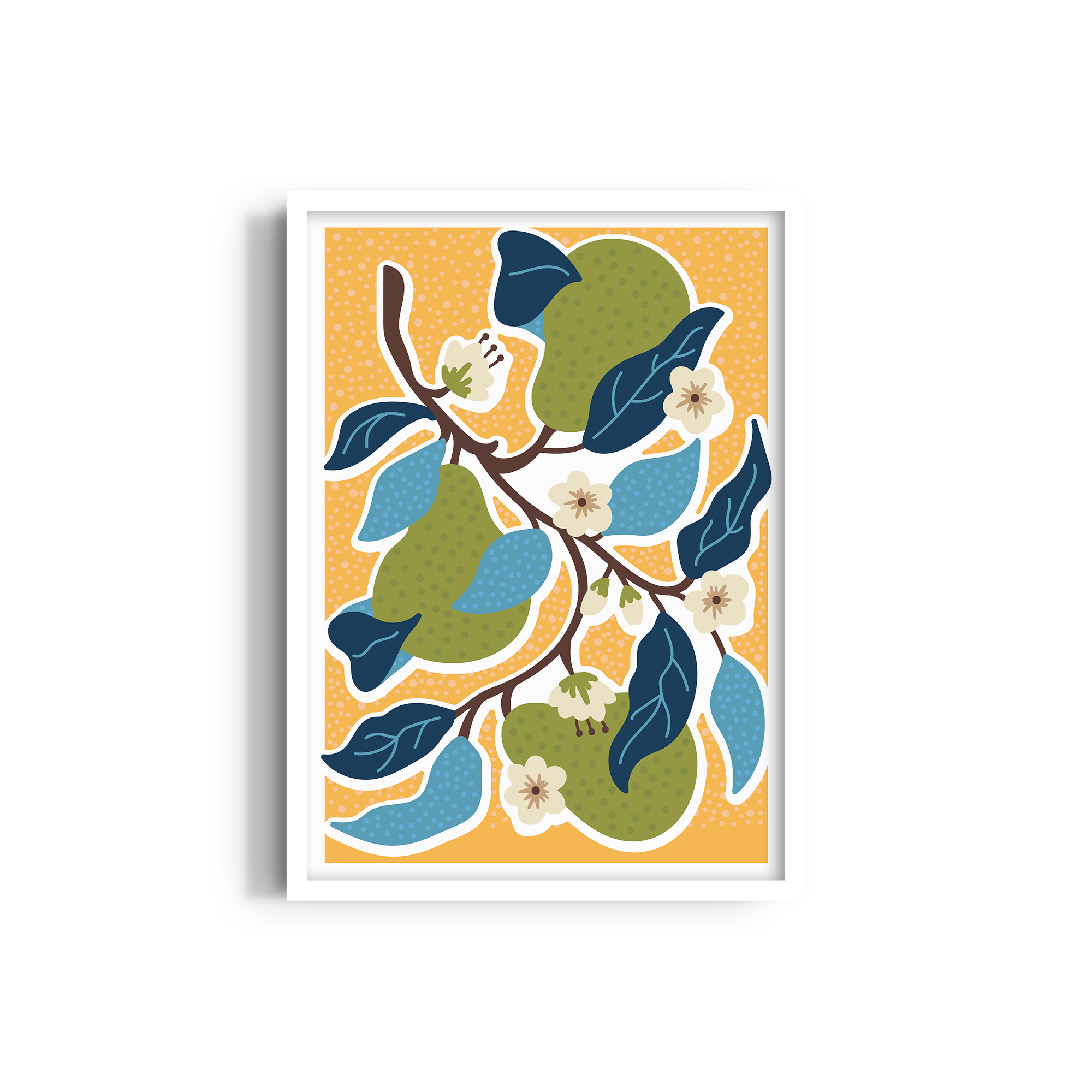 Luminous Pear Elegance Aesthetic Wall Art