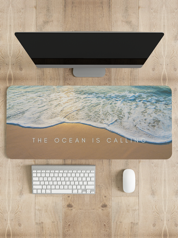 The ocean is calling Beach Desk Mat | Desk Pad | Mouse Pad