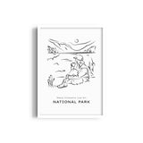 National Park Modern Line Wall Art