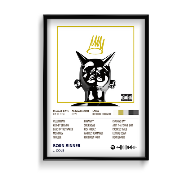Born Sinner by J. Cole Album Poster