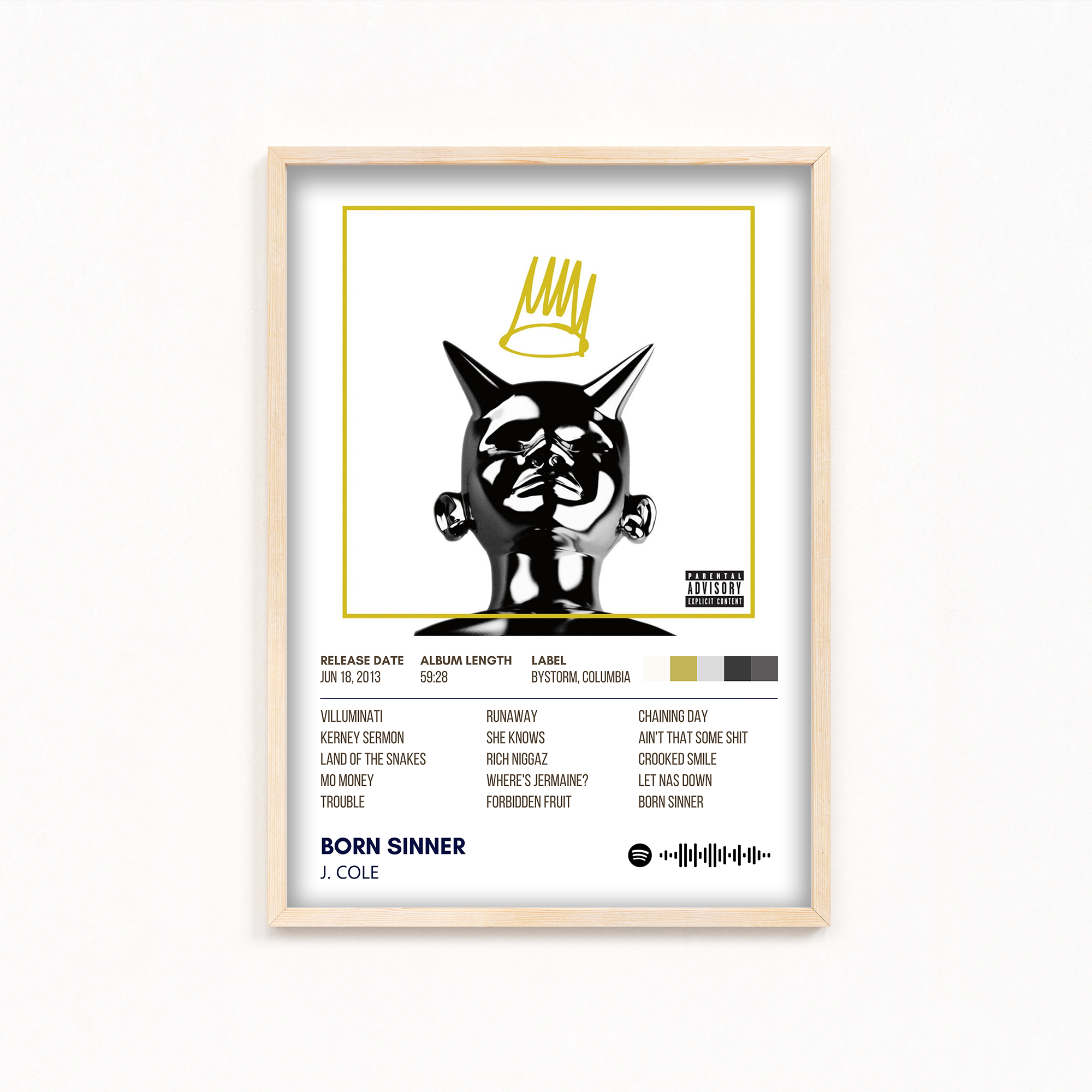 Born Sinner by J. Cole Album Poster