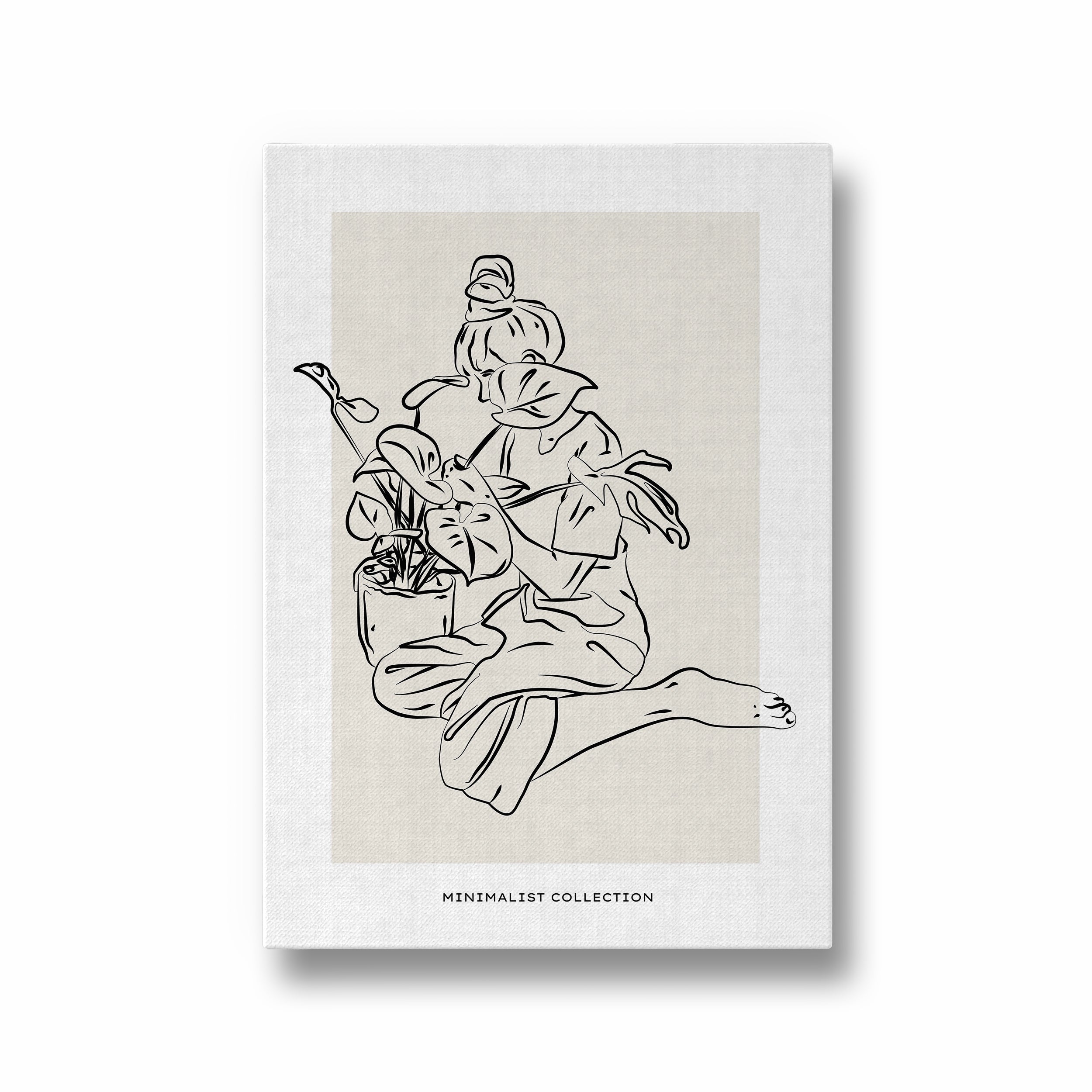 Peace in Plants Line Wall Art