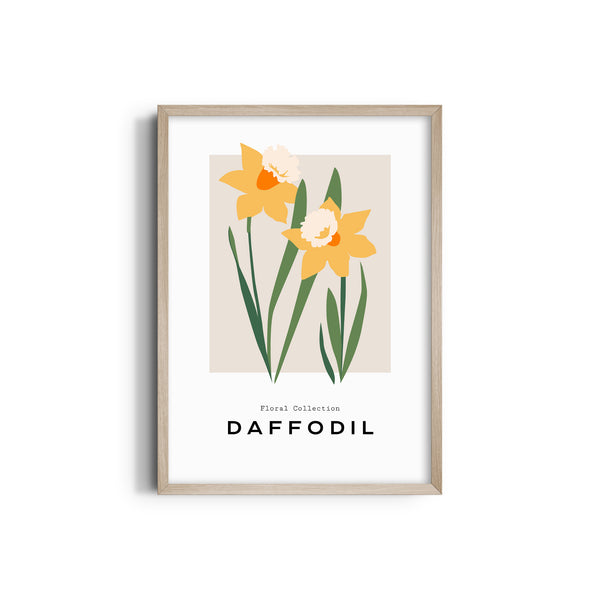 Daffodil Botanical Modern Wall Art